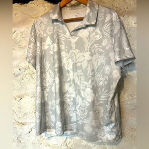 XXL Nike Dri Fit polo, beautiful floral design